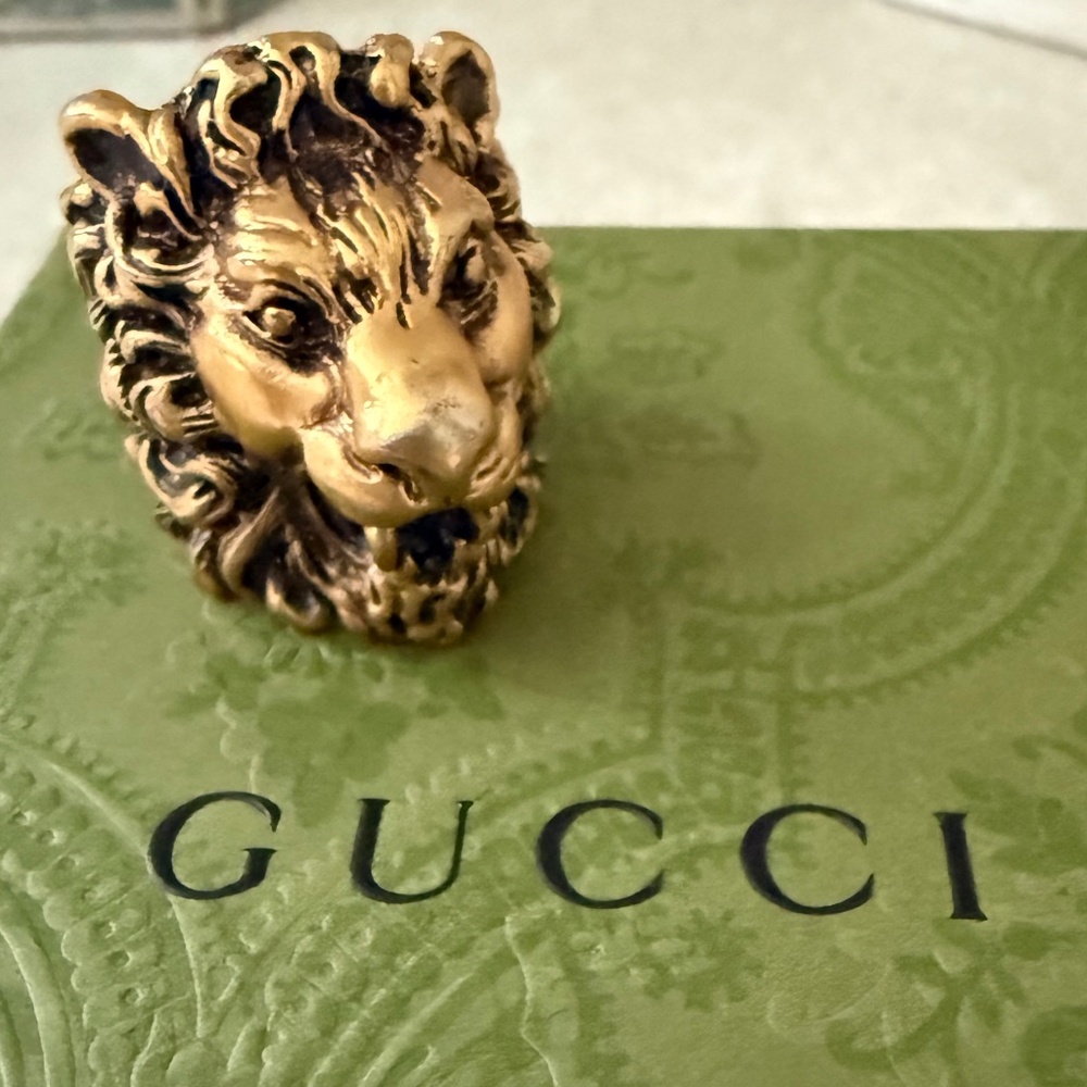 GUCCI Ring Lion Head Ring Animal